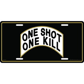 Eagle Emblems LP0707C Lic-One Shot One Kill (CLOSEOUT)