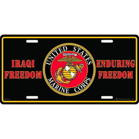 Eagle Emblems LP0714 Lic-Usmc,Iraqi &Amp; Enduring FREEDOM, (6"X12")