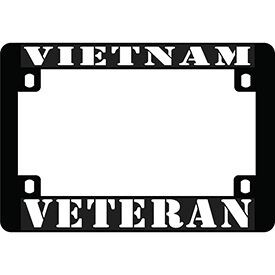 Eagle Emblems LP0803 Lic.Frame,Vietnam Veteran (Hvy.Plastic) MOTO, (5"X7-1/4")