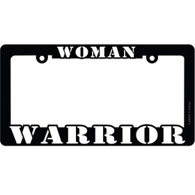 Eagle Emblems LP0902 Lic.Frame,Woman Warrior (Hvy.Plastic) AUTO, (6"X12")