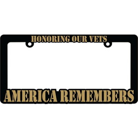 Eagle Emblems LP0913 Lic.Frame,America Remembers (Hvy.Plastic) AUTO, (6"X12")