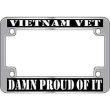 Eagle Emblems LP2959 Lic.Frame, Vietnam Veteran (Chrome) Moto (5