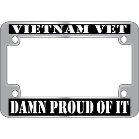Eagle Emblems LP2959 Lic.Frame, Vietnam Veteran (Chrome) Moto (5"X7-1/4")