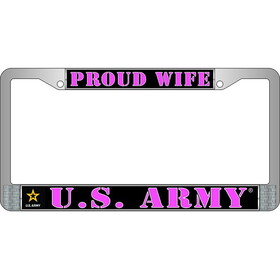 Eagle Emblems LP3807 Lic.Frame,Army,Wife (CHROME) AUTO, (6"X12")