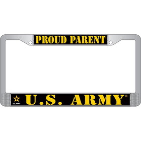 Eagle Emblems LP3818 Lic.Frame,Army,Proud Parent (CHROME) AUTO, (6"X12")