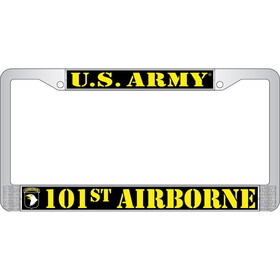Eagle Emblems LP3933 Lic.Frame,Army,101St (CHROME) AUTO, (6"X12")