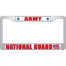 Eagle Emblems LP3955 Lic.Frame,National Guard (CHROME) AUTO, (6"X12")