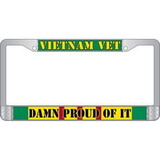Eagle Emblems LP3959 Lic.Frame,Vietnam Veteran (CHROME) AUTO, (6