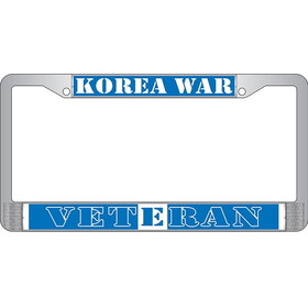 Eagle Emblems LP3969 Lic.Frame, Korea Veteran (Chrome) Auto (6"X12")