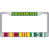 Eagle Emblems LP3984 Lic.Frame,Vietnam Veteran (CHROME) AUTO, (6