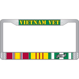 Eagle Emblems LP3984 Lic.Frame,Vietnam Veteran (CHROME) AUTO, (6"X12")