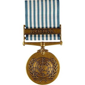 Eagle Emblems M0067 Medal-U.N.Service,Korea (3")