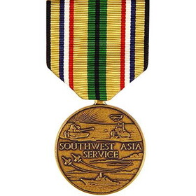 Eagle Emblems M0079 Medal-Sw Asia,Gulf War (2-7/8")