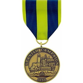 Eagle Emblems M0229 Medal-Spanish Camp.Usn (1898), (2-7/8")