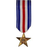 Eagle Emblems M2012 Medal-Silver Star (Mini) (2-1/4