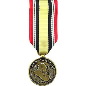 Eagle Emblems M2183 Medal-Iraq Campaign (MINI), (2-1/4")