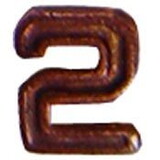 Eagle Emblems M7642 Dev-Numeral, Bronze, 2 (3/16