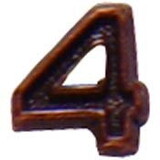 Eagle Emblems M7644 Dev-Numeral, Bronze, 4 (3/16