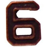 Eagle Emblems M7646 Dev-Numeral, Bronze, 6 (3/16