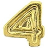 Eagle Emblems M7674 Dev-Numeral, Gold, 4 (3/16