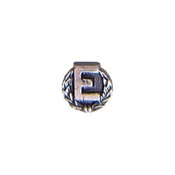 Eagle Emblems M7802 Dev-Letter,E,Usn,Silver,Wreath (3/16")