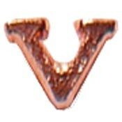Eagle Emblems M7837 Dev-Letter,V,Bronze Valor-Heroism 1st Awd, (3/16")