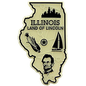 Eagle Emblems MG0014 Magnet-Illinois Approx.2 inch