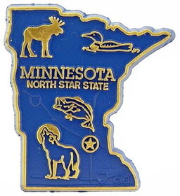 Eagle Emblems MG0024 Magnet-Sta, Minnesota Approx.2 Inch