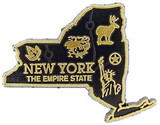 Eagle Emblems MG0033 Magnet-Sta, New York Approx.2 Inch