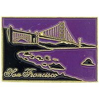 Eagle Emblems P00124 Pin-Ca, Sf, Golden Gate (1")