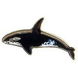 Eagle Emblems P00232 Pin-Fish, Whale, Killer, Blk (1