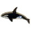 Eagle Emblems P00232 Pin-Fish,Whale,Killer,Blk (1")