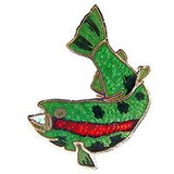 Eagle Emblems P00238 Pin-Fish, Trout, Tail-Up (1