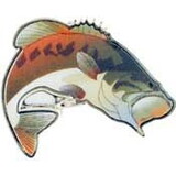 Eagle Emblems P00248 Pin-Fish, Bass, Large Mouth (1