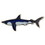 Eagle Emblems P00252 Pin-Fish, Shark, Blue (1")