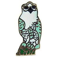 Eagle Emblems P00292 Pin-Bird,Owl,Snowy (1")