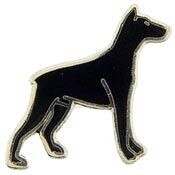 Eagle Emblems P00303 Pin-Dog, Doberman, Black (1")