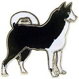 Eagle Emblems P00307 Pin-Dog, Husky, Black (1