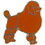 Eagle Emblems P00313 Pin-Dog,Poodle,Brown (1")