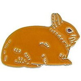 Eagle Emblems P00365 Pin-Rabbit, Dwarf, New- Zealand, Brown (1