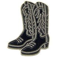 Eagle Emblems P00402 Pin-Cowboy, Boots, Blk (1")