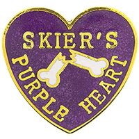 Eagle Emblems P00430 Pin-Skier Pr Heart (1")