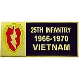 Eagle Emblems P00446 Pin-Viet,Bdg,025Th Inf.Dv 1966-1970, (1-1/8