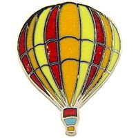 Eagle Emblems P00463 Pin-Hotair,Balloon- (RED/WHT/YLW), (1")