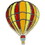 Eagle Emblems P00463 Pin-Hotair, Balloon- (Red/Wht/Ylw) (1")