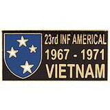 Eagle Emblems P00484 Pin-Viet,Bdg,023Rd Inf.Am 1967-1971, (1-1/8