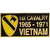 Eagle Emblems P00486 Pin-Viet,Bdg,001St Cav Div 1965-1971, (1-1/8")