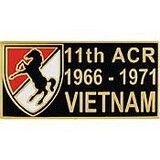Eagle Emblems P00487 Pin-Viet, Bdg, 011Th Cav.Dv 1966-1971 (1-1/8
