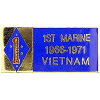 Eagle Emblems P00492 Pin-Viet, Bdg, 001St Mar.Dv 1966-1971 (1-1/8")