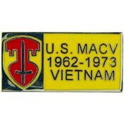 Eagle Emblems P00495 Pin-Viet,Bdg,Us Macv 1962-1973, (1-1/8")